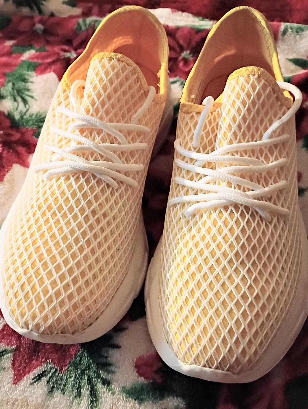 Fashion Nova Yellow Mesh Slip-On Sneakers